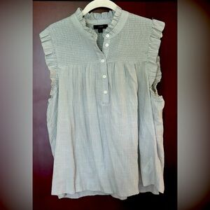 NWT J.Crew Cotton Sleeveless Top Sage Green